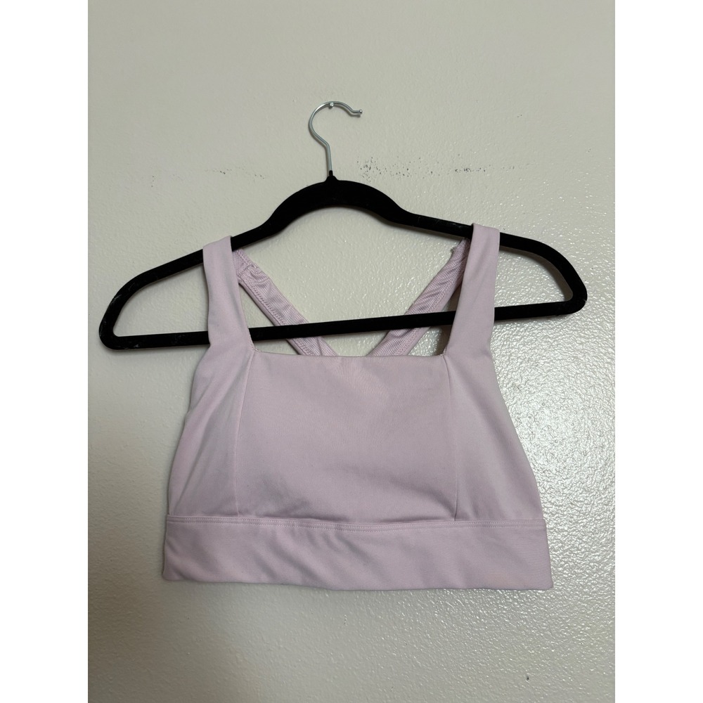 All In Motion Women's Lilac Pink Square Neck Crisscross Back Sports Bra Size S